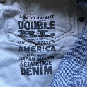 RRL double rl Mens Low Straight Japan Woven Selveged Denim Jeans new faded wash